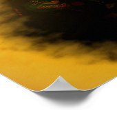 Black Cat Sunburst Poster (Ecke)