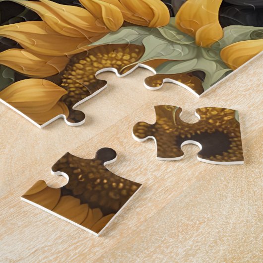 Black Cat Sunflower Puzzle (Seite)