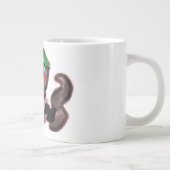 Black cat sunflowers  Jumbo-Tasse (Rechts)