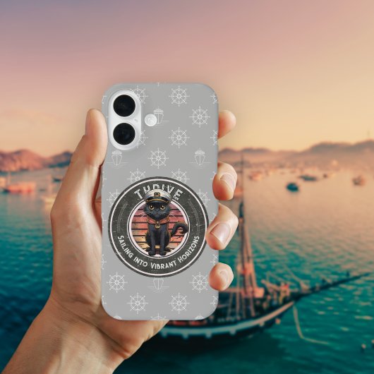 Black Cat Sunset: Eine Reise zu THRIVE Case-Mate iPhone Hülle