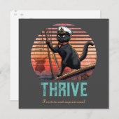 Black Cat Sunset: Eine Reise zu THRIVE Einladung (Vorne/Hinten)