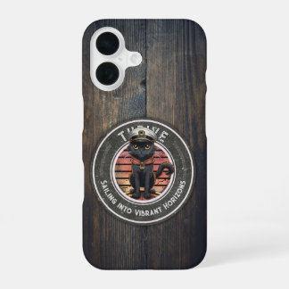 Black Cat Sunset: Eine Reise zu THRIVE iPhone 16 Hülle