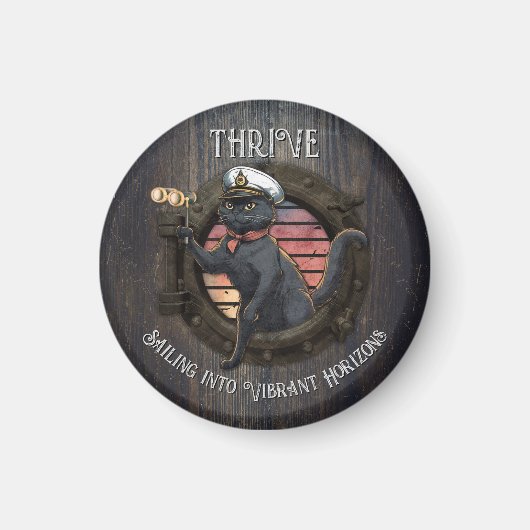 Black Cat Sunset: Eine Reise zu THRIVE Magnet (Vorne)