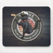 Black Cat Sunset: Eine Reise zu THRIVE Mousepad (Vorne)