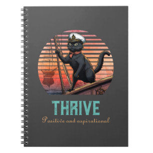 Black Cat Sunset: Eine Reise zu THRIVE Notizblock