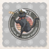 Black Cat Sunset: Eine Reise zu THRIVE Untersetzer (Vorderseite)