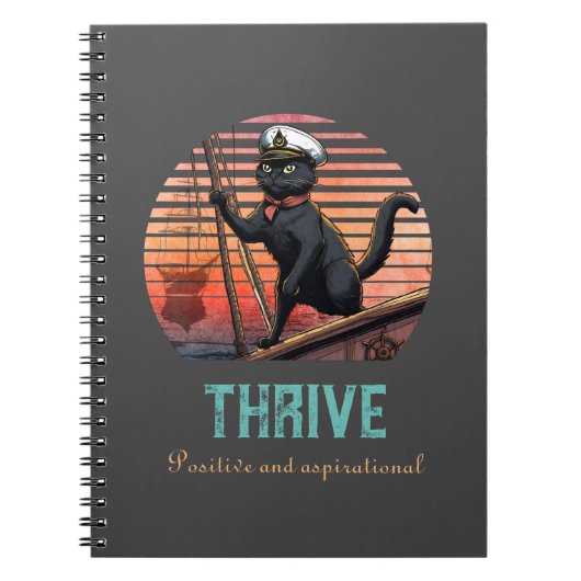 Black Cat Sunset: Eine Reise zum THRIVE-Foto Notizblock (Vorderseite)