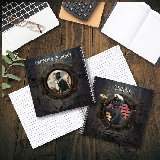 Black Cat Sunset: Eine Reise zum THRIVE Square Notizblock