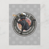 Black Cat Sunset: Eine Reise zur THRIVE Postkarte (Vorderseite)