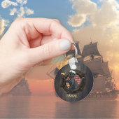 Black Cat Sunset: Eine Reise zur THRIVE Round Schlüsselanhänger