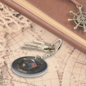 Black Cat Sunset: Eine Reise zur THRIVE Round Schlüsselanhänger