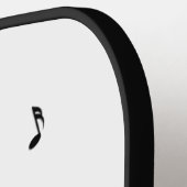 Black Cat Surrounded by Whispering Notes of Music Pickleball Schläger (Linke Seite)