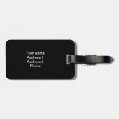 Black Cat Süße Tier Foto Personalisiert Name Gepäckanhänger (Rückseite horizontal)