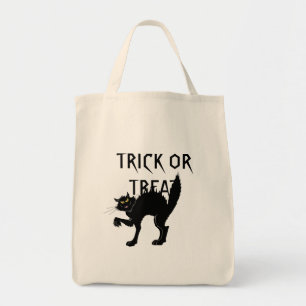 Black Cat Süßigkeiten oder Streich Tragetasche