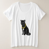 Black Cat Swag Große Größe T-Shirt (Design vorne)