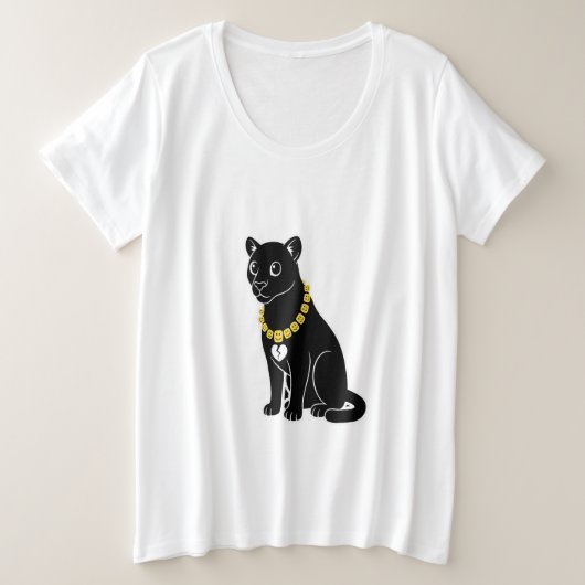 Black Cat Swag Große Größe T-Shirt (Design vorne)