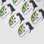 Black Cat Swag Weihnachtszettel Seidenpapier (Ausschnitt)