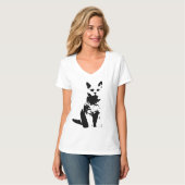 black cat T-Shirt (Vorderseite Vollansicht)