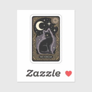 Black Cat Tarot - "The Familiar" - Mystischer Stic Aufkleber
