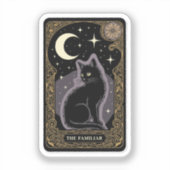 Black Cat Tarot - "The Familiar" - Mystischer Stic Aufkleber (Vorderseite)