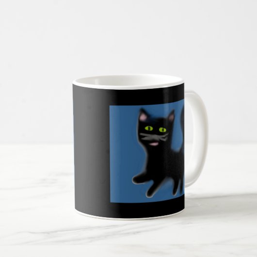 Black Cat Tasse (VorderseiteRechts)