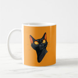Black Cat Tasse - Niedliches Geschenk für Katzen L