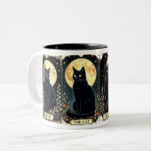 Black Cat Tasse Tarot Kaffee Cup Katzenjammer Gesc (Vorderseite Links)
