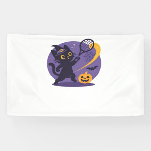 Black Cat Tennis servieren unverzichtbaren T - Shi Banner