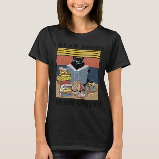 Black Cat Thatu2019s Was ich lese Bücher ich Drin T-Shirt (Vorderseite)