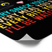 Black Cat Themed Every Snack You Make Retro Peekin Poster (Ecke)