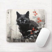 Black Cat Tinte Mousepad (Mit Mouse)