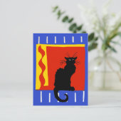 Black Cat to Flame Postkarte (Stehend Vorderseite)