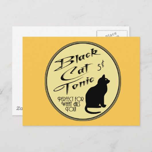 Black Cat Tonic Postkarte (Vorne/Hinten)
