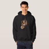 Black Cat Torn Cloth Cat  Cat Mom Kitten Hoodie (Vorne ganz)