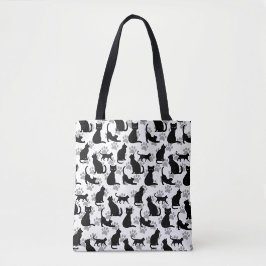 Black Cat Tote Bag | Halloween Trick oder Treat Ba Tasche (Vorderseite)