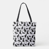Black Cat Tote Bag | Halloween Trick oder Treat Ba Tasche (Rückseite)