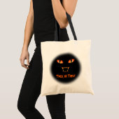 Black Cat Tote Bag Halloween Trick oder Treat Bag Tragetasche (Vorderseite (Produkt))