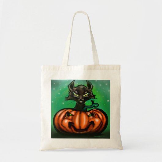 Black Cat Tote Bag Tragetasche (Vorne)