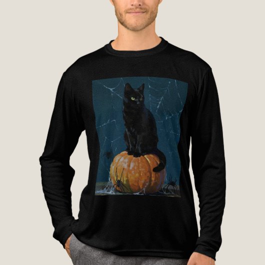 Black Cat Tri-Blend Shirt (Vorderseite)