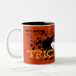 Black Cat Trick oder Treat Zweifarbige Tasse