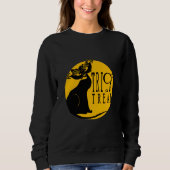 Black Cat Trick oder Treatshirt Sweatshirt (Vorderseite)