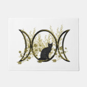 Black Cat Triple Moon Symbol Fußmatte (Vorderseite)