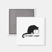 Black Cat Tu, was ich Red Cup Gewollt lustig meine Magnet (Vorderseite/Rückseite)