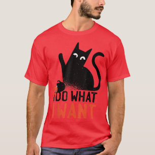 Black Cat Tu, was ich Red Cup Gewollt lustig meine T-Shirt