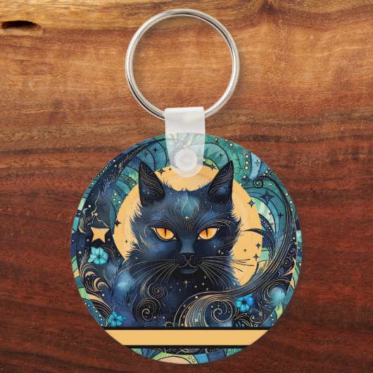 Black Cat und Celestial Moon Schlüsselanhänger (Rückseite)