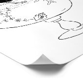 Black Cat und Goldfish, Alexandre Steinlen Poster (Ecke)