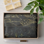 Black Cat und Gothic Graveyard Halloween Seidenpapier (Geschenk)