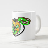 Black Cat und Kürbislaterne Latte Jumbo-Tasse (Vorderseite Rechts)