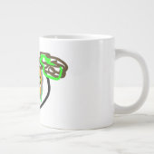 Black Cat und Kürbislaterne Latte Jumbo-Tasse (Rechts)