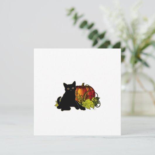 Black Cat und Pumpkin (Stehend Vorderseite)